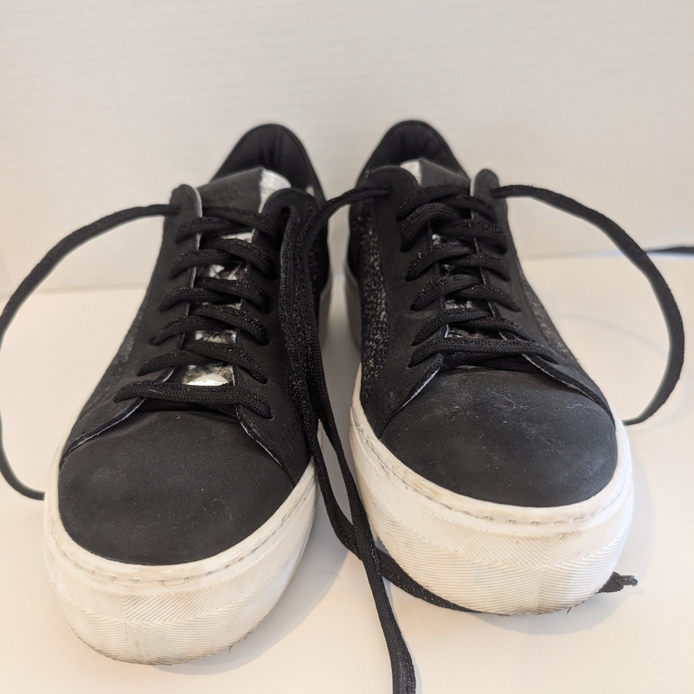 P448 Platform Lace Up Sneakers Silver Tongue Sz.39 EU EE5 - Picture 15 of 16